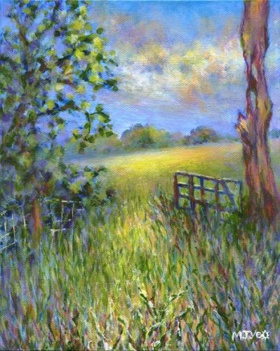 English countryside field landscape art painting for sale