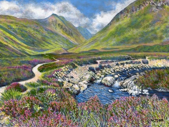 glen rosa, isle of arran, scotland art painting for sale