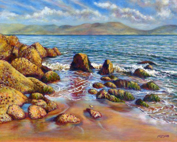 kilmurry bay, dingle, west ireland seascape art painting for sale