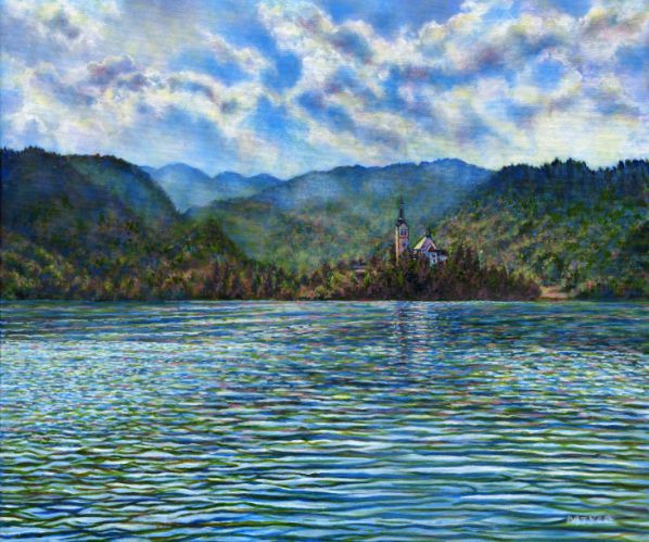 Lake Bled, Slovenia art painting