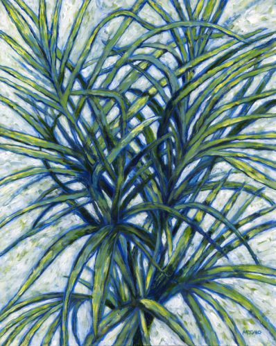 foliage leaves tropical art painting for sale