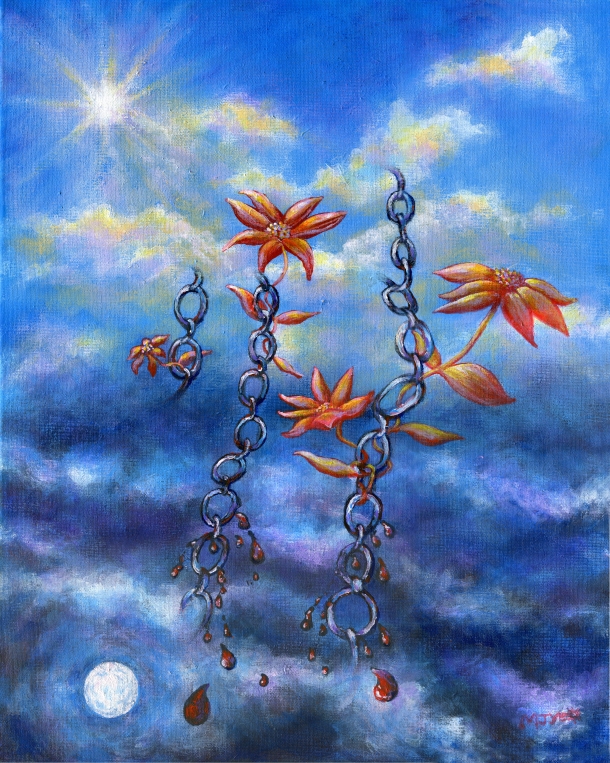 chains surrealist art painting for sale