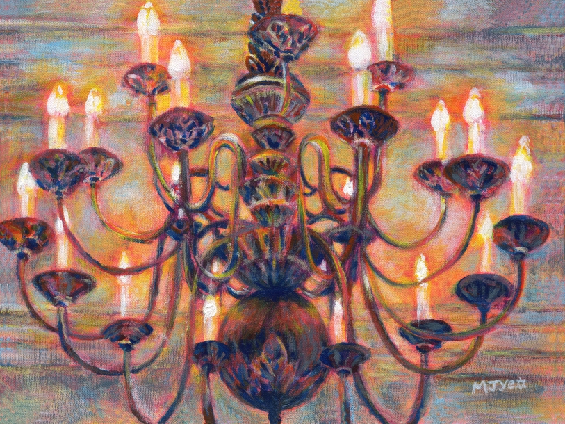 chandelier interior art painting for sale