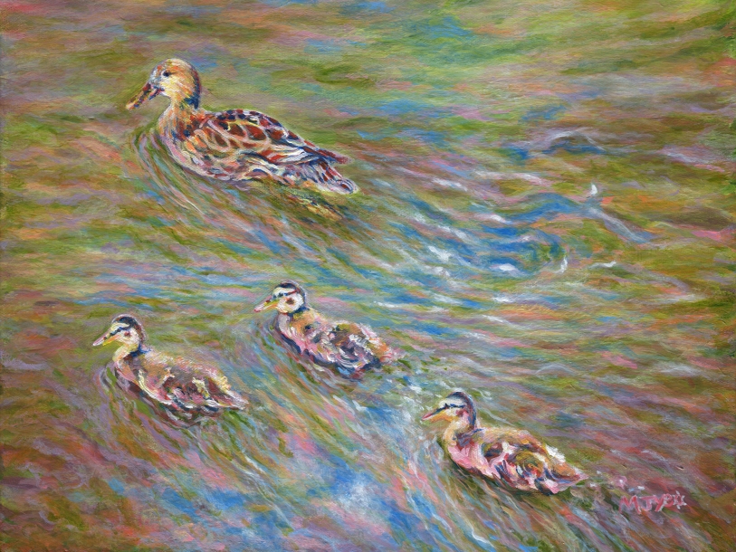 ducks nature art painting for sale