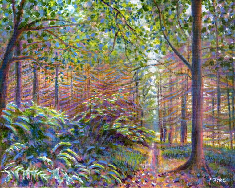 forest path woodland art painting for sale