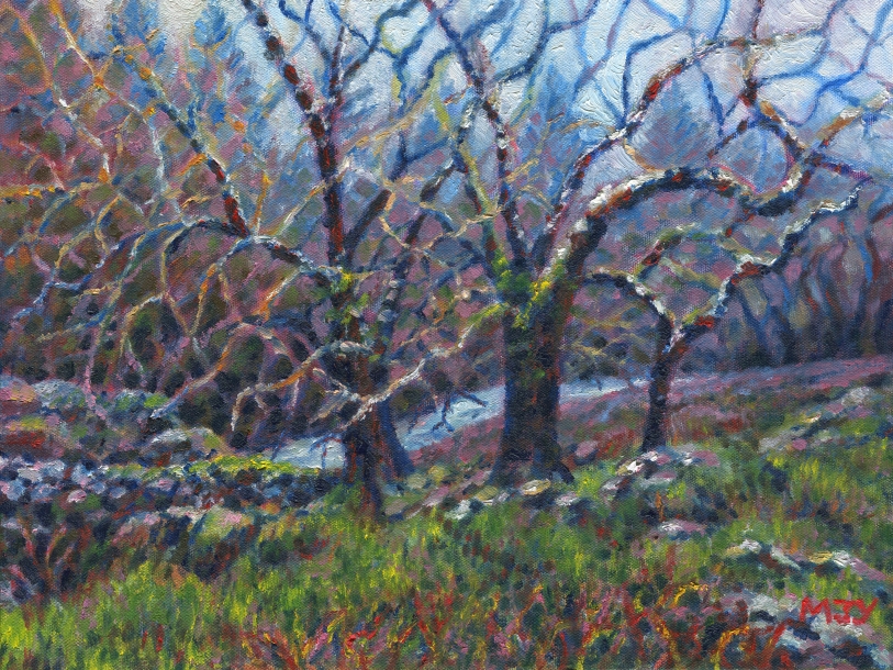 hillside forest oil painting for sale