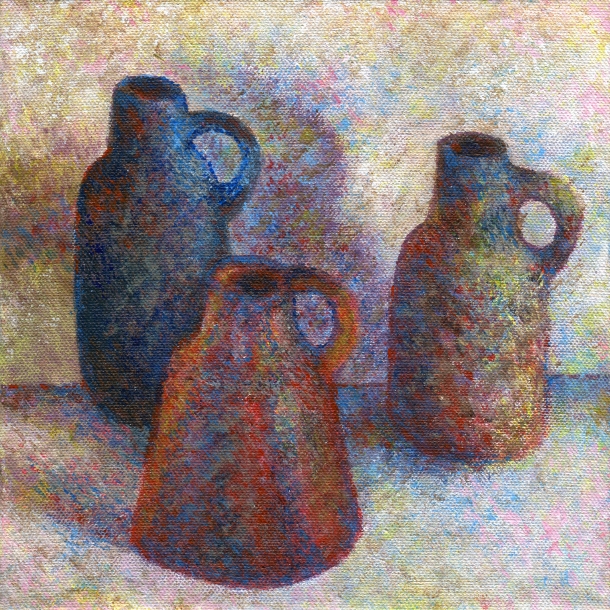 jugs rustic pottery painting for sale