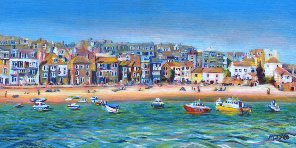 Water color painting in sketchbook , St Ives ,Cornwall ,England Stock Photo  - Alamy